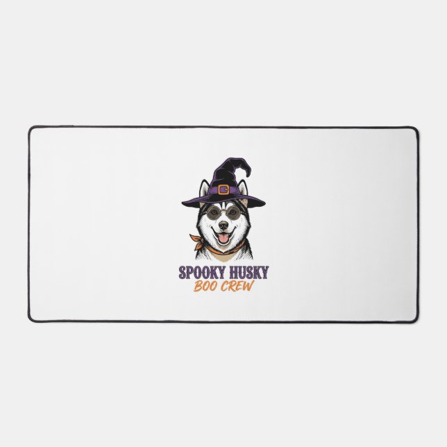 Chemise de Husky Halloween Sorcière Chien Graphiqu (Recto)