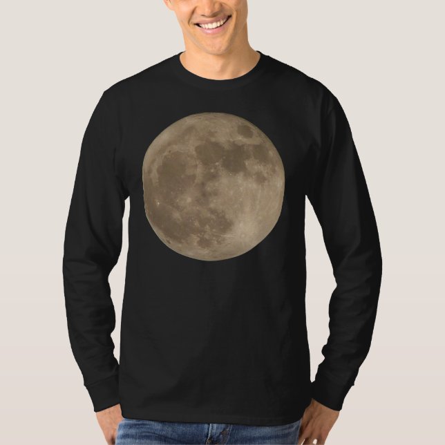 Chemise de la lune des hommes de T-shirt de Pleine (Devant)