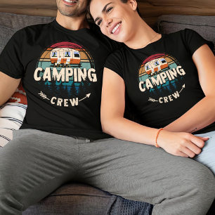 Chemise de l'équipage de camping, T-shirt rétro de
