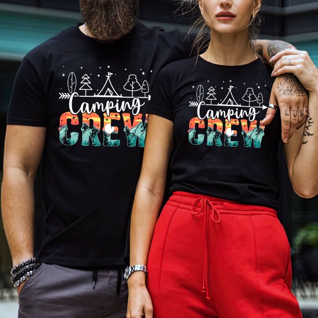 Chemise de l'équipage de camping, T-shirt rétro de (Créateur téléchargé)