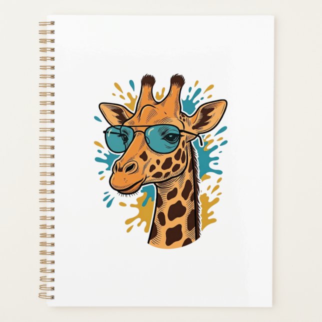Chemise de lunettes de soleil de girafe gravée vin (Devant)