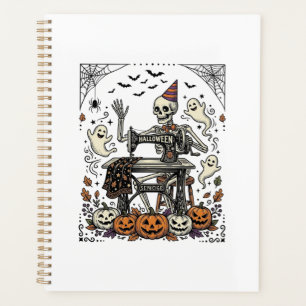 Chemise de machine à coudre squelette Halloween Vi