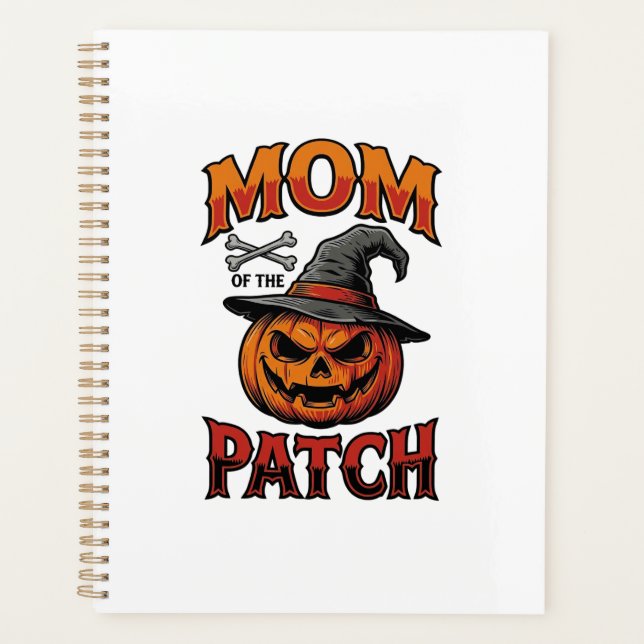 Chemise de maman Halloween Citrouille Os Art Vinta (Devant)