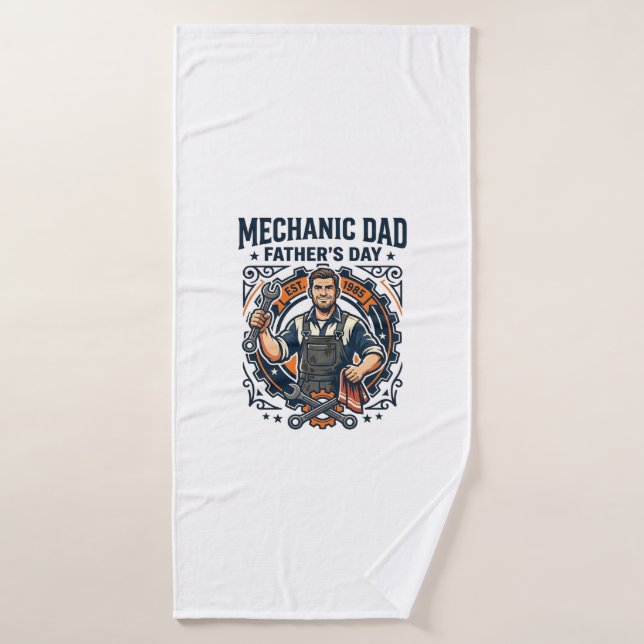 Chemise de Mécanicien de la Fête des Pères Papa Dr (Serviette de bain)