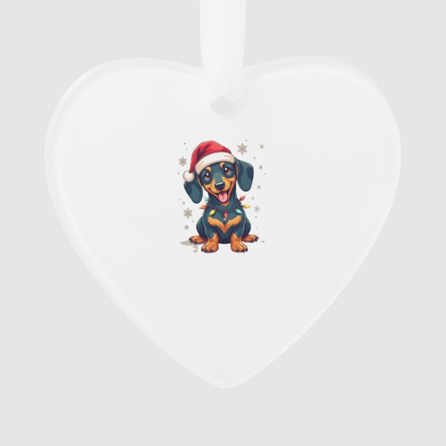 Chemise de Noël de l'arbre de chiens de teckel Cad (devant)