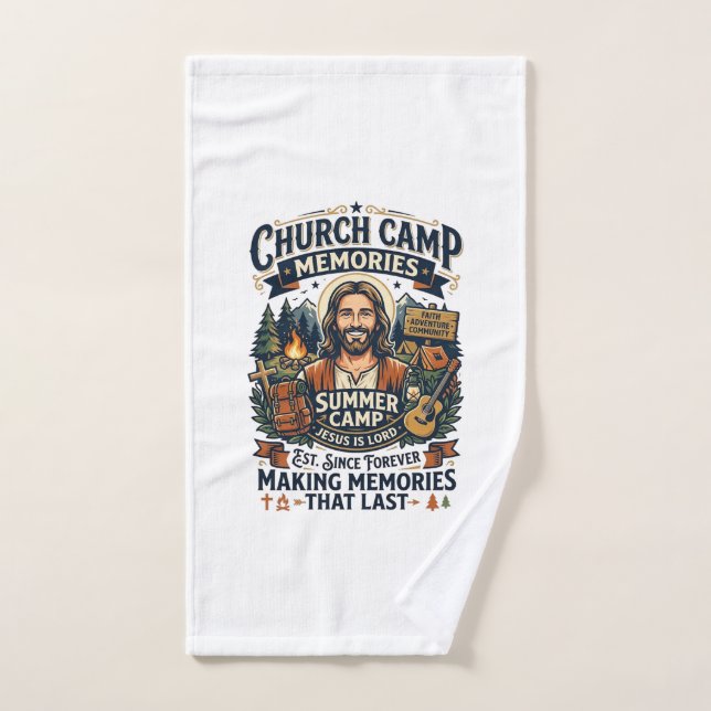 Chemise de nostalgie de camp de l'église de Jésus  (Serviette à main)