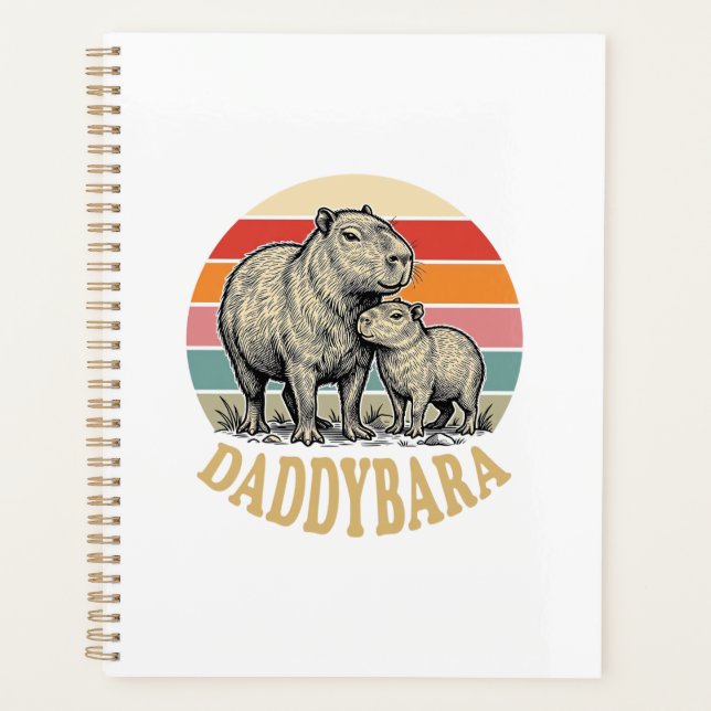 Chemise de papa capybara Daddybara Vintage Sunset_ (Devant)
