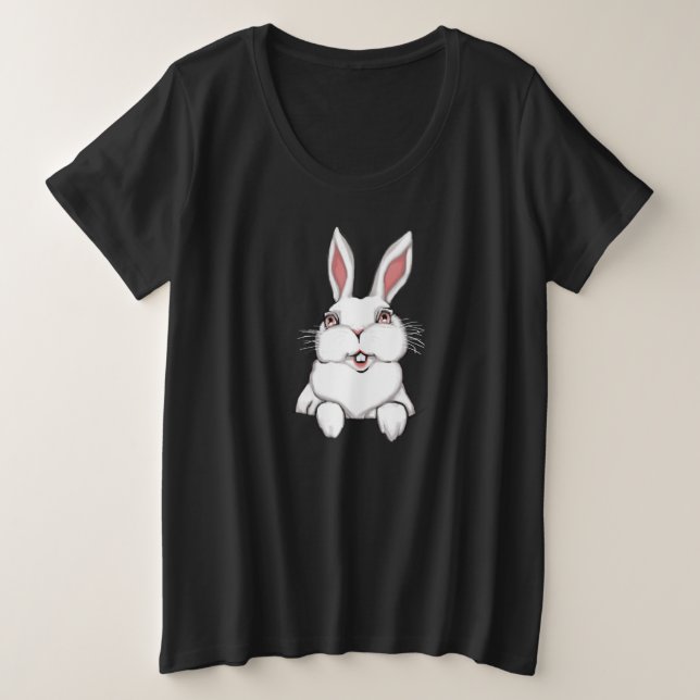 Chemise de Pâques pour femmes Bunny de poche plus  (Design devant)
