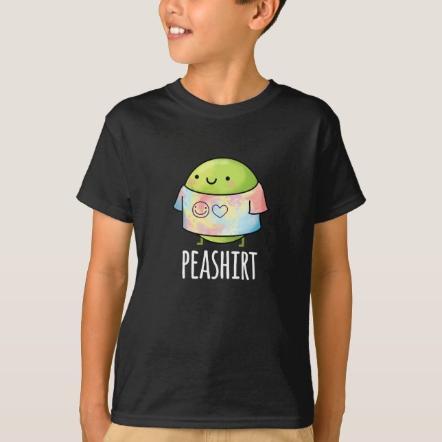 Chemise de pois drôle Veggie Pea TShirt Pun foncé  (Devant)