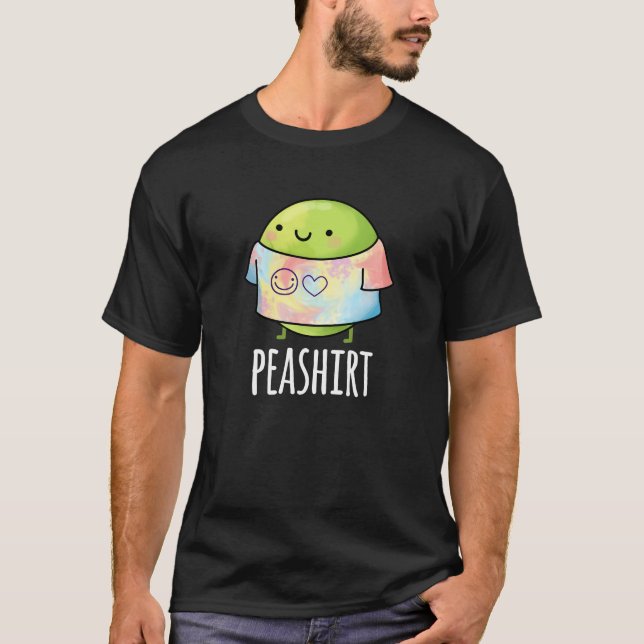 Chemise de pois drôle Veggie Pea TShirt Pun foncé  (Devant)