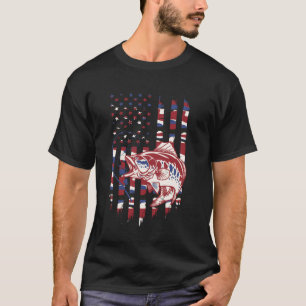 Chemise de poisson de drapeau américain - T-Shirt