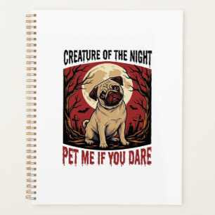 Chemise de pug Halloween avec cimetière effrayant 