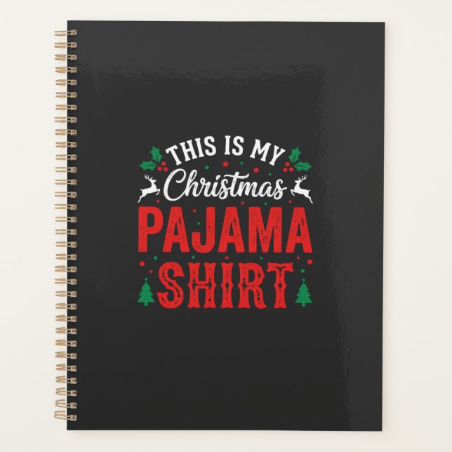 Chemise de pyjama de Noël drôle de vacances (Devant)