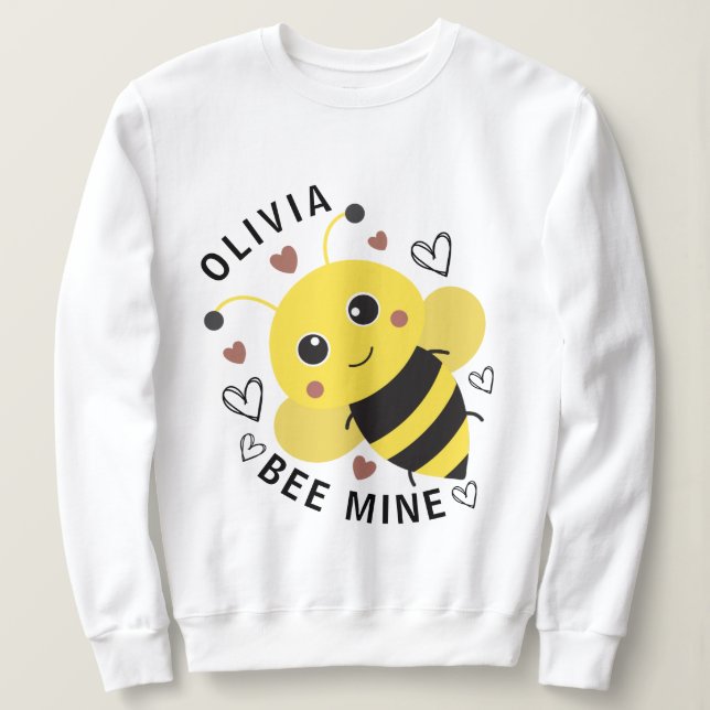 Chemise de sweat d'abeille de la Saint-Valentin (Design devant)