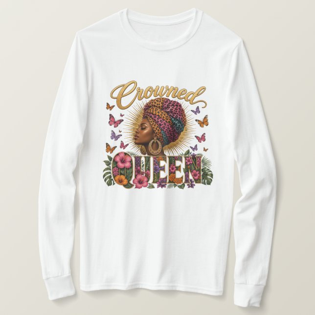 Chemise de sweat pour femmes couronnées reine (Design devant)
