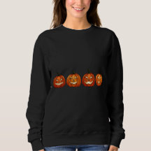 Chemise de sweat vintage citrouilles d'automne