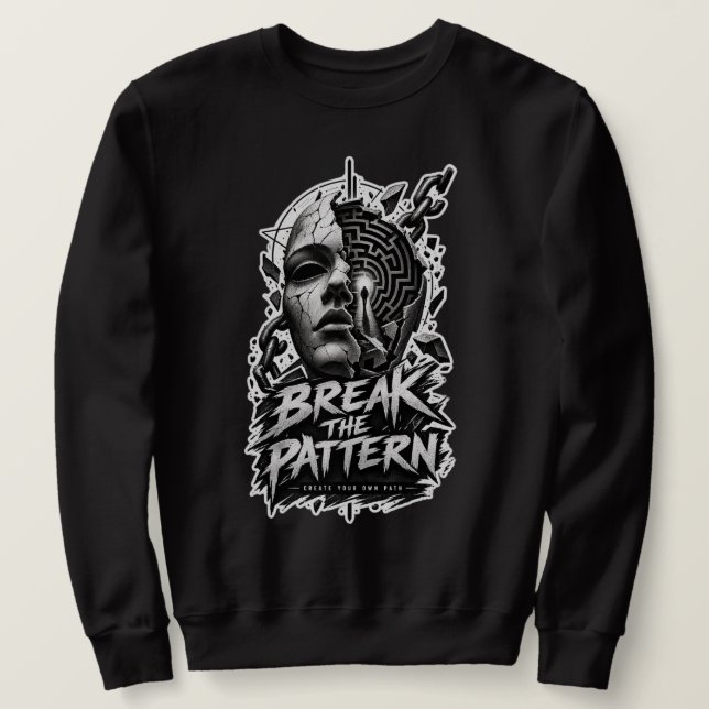 Chemise de sweatshirt graphique monochrome « Break (Design devant)