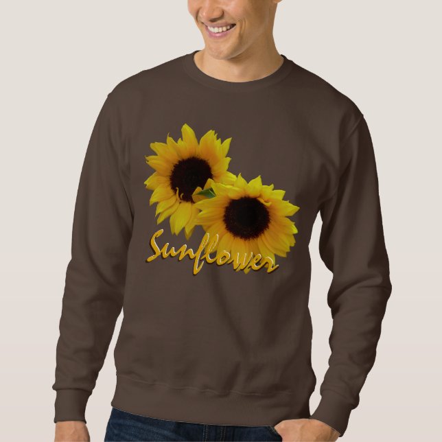 Chemise de tournesol personnalisée Sweatshirt de t (Devant)