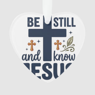 Chemise de typographie chrétienne « Be Still and K