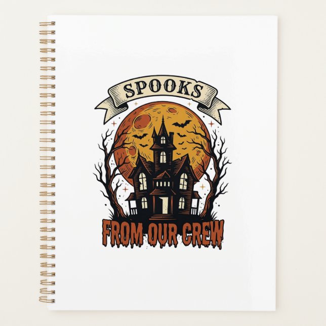 Chemise d'équipe Halloween Design de maison hantée (Devant)
