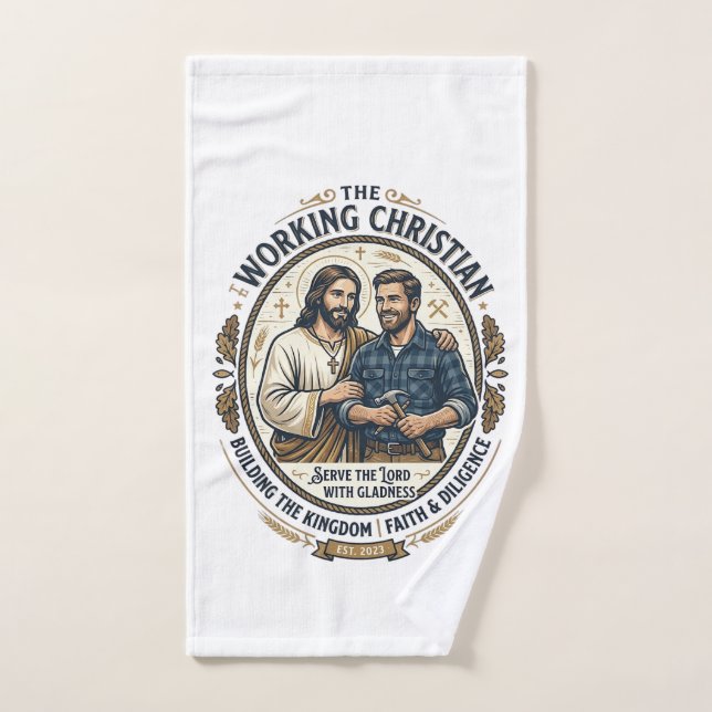 Chemise des métiers de la construction de Jésus Gr (Serviette à main)