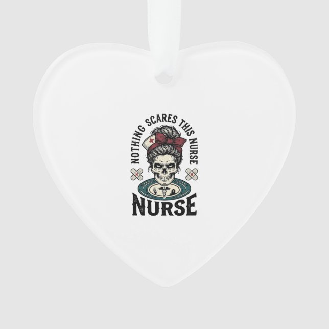 Chemise d'infirmière Halloween Graphique de crâne  (devant)