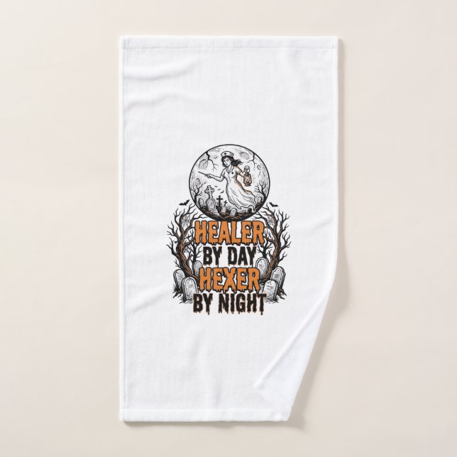 Chemise d'infirmière Halloween Gravure vintage Art (Serviette à main)