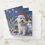 Chemise Dossier Coton De Tulear Winter Wonderland Christmas Joy<br><div class="desc">Ce design festif reflète l'esprit joyeux de la période des fêtes, avec un adorable petit portant un chapeau de Père Noël. Le chien est niché dans un pays des merveilles hivernales, avec un bonhomme de neige, un sapin de Noël décoré et des cadeaux joliment emballés. Les flocons de neige tombent...</div>