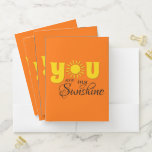 Chemise Dossier Vous êtes mon soleil<br><div class="desc">You are my sunshine text design with yellow,  shiny sun decoration. C'est possible to change the background color and to add different one to the design with your choice.</div>
