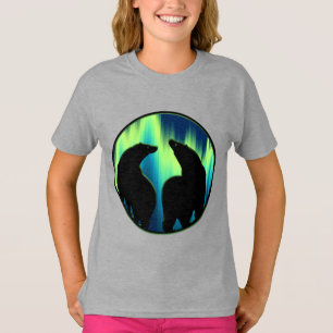 Chemise d'ours Northern Lights T-shirt de fille bi