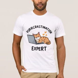 Chemise drôle de chat – T-shirt d'expert en Purrcr