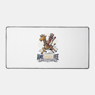 Chemise drôle de girafe américanophile de hot-dog