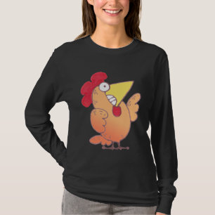 Chemise drôle de poulet du T-shirt   LOL de poule