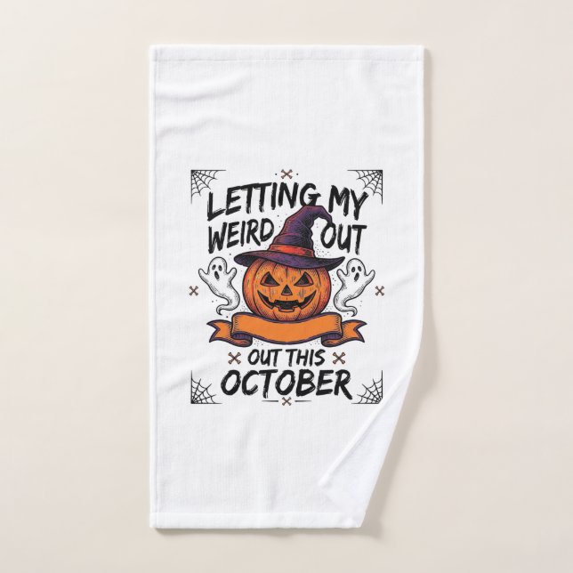 Chemise drôle d'Halloween avec des fantômes de cit (Serviette à main)