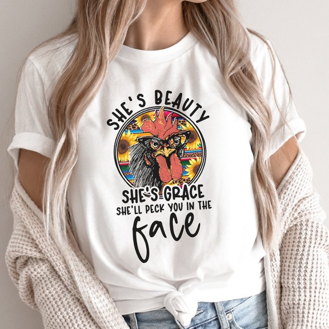 Chemise Drôle, T-Shirt Fou Poulet (Créateur téléchargé)