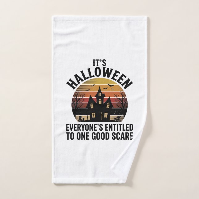 Chemise effrayante de maison hantée Halloween vint (Serviette à main)