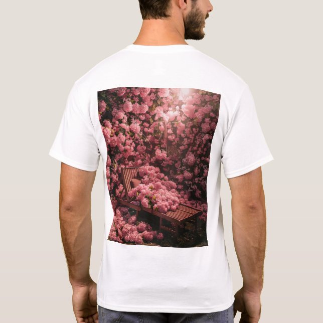 Chemise en T-shirt à impression recto-verso rose H (Dos)