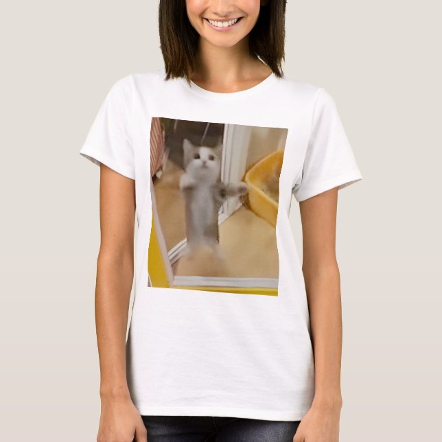 Chemise en T-shirt Femme Happy Cat (Devant)