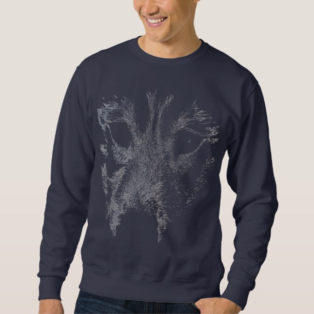 Chemise enrouée de chien de loup de sweatshirt de (Devant)