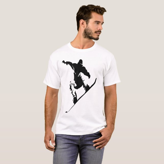 Chemise faisant du surf des neigese du T-shirt I (Devant entier)