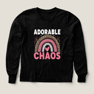 Chemise Filles Adorable Chaos Nom Personnalisé