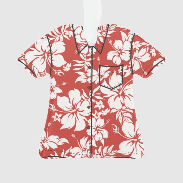 Chemise florale hawaïenne de Pareau de ketmie (devant)