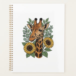 Chemise florale tournesol girafe gravée vintage_1