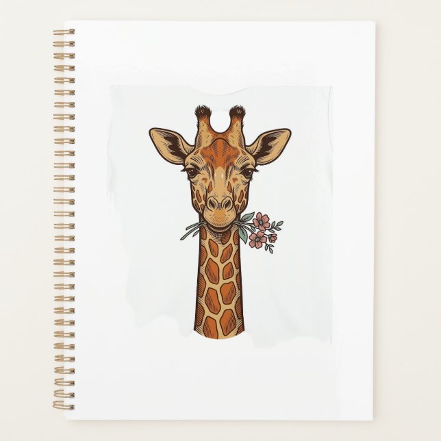 Chemise Girafe Gravée Vintage Avec Fleurs_1 (Devant)