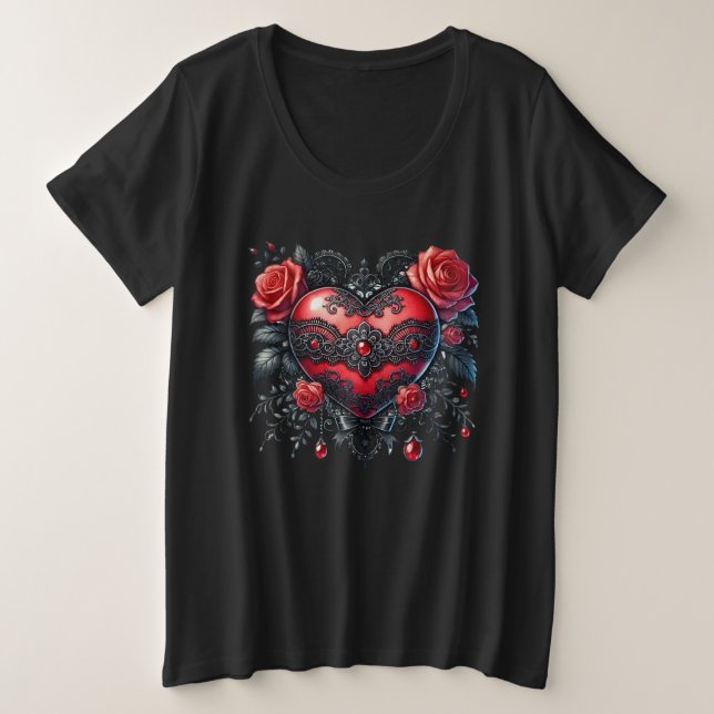 Chemise gothique de la Saint-Valentin grande taill (Design devant)
