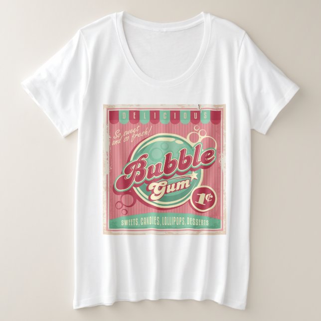 Chemise grande taille Bubble Gum Plus (Design devant)