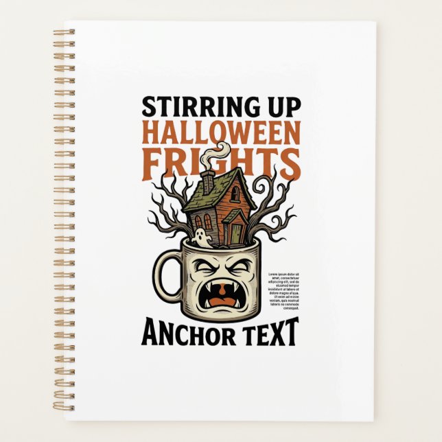 Chemise graphique de mug hanté Halloween Café effr (Devant)