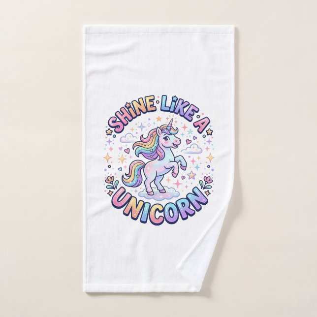 Chemise graphique Licorne Brille Comme une Licorne (Serviette à main)