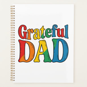 Chemise Grateful Dad Vintage Rainbow Typography_1