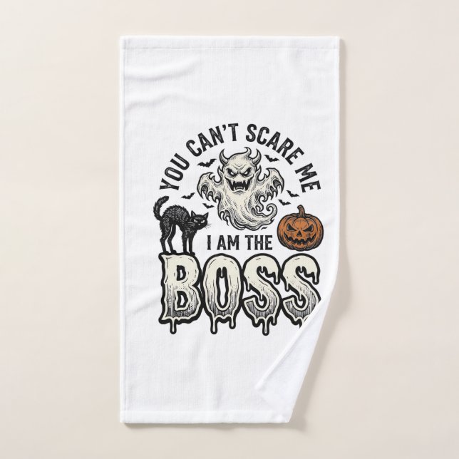 Chemise Halloween Boss Ghost Gravure Vintage Desig (Serviette à main)